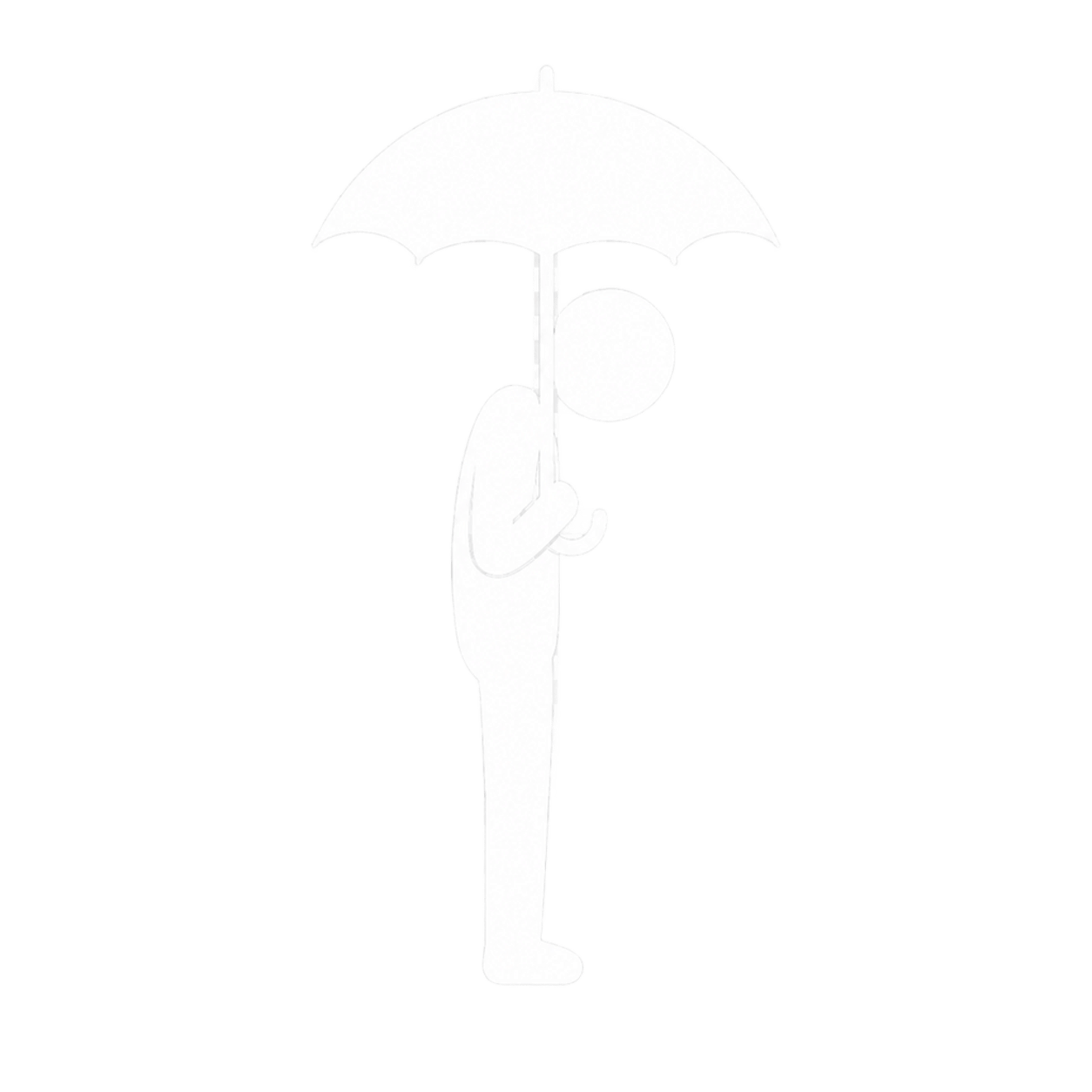 Gambar seseorang dengan payung